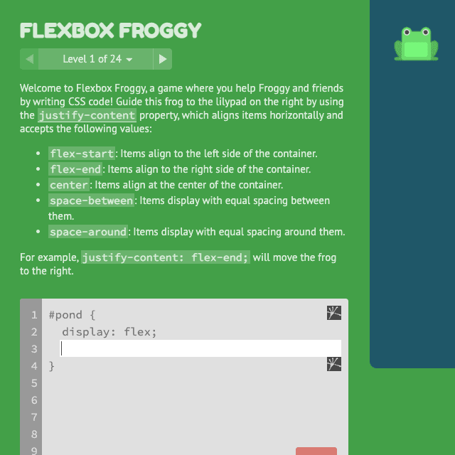 Flexbox Froggy